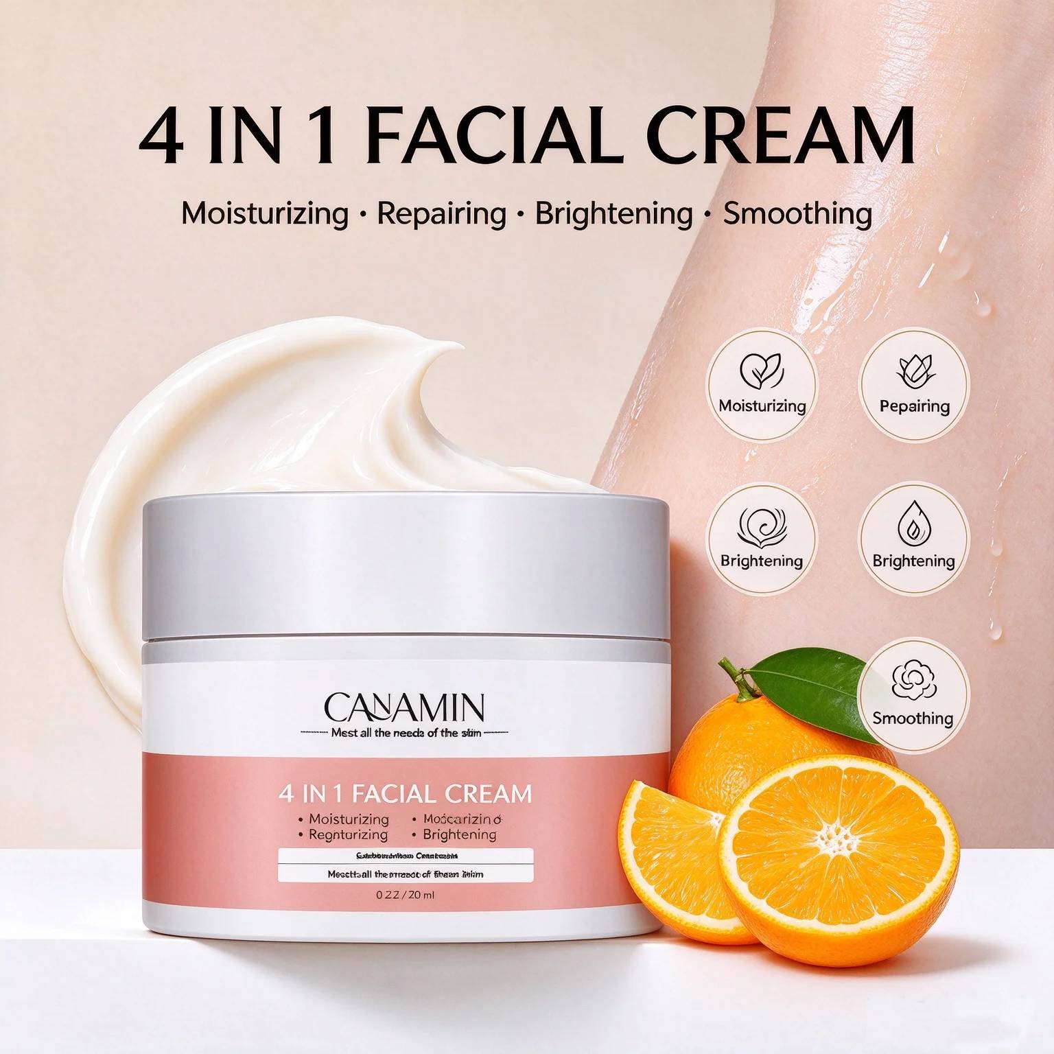 4-in-1 Facial Cream – Moisturizing, Brightening & Smoothing