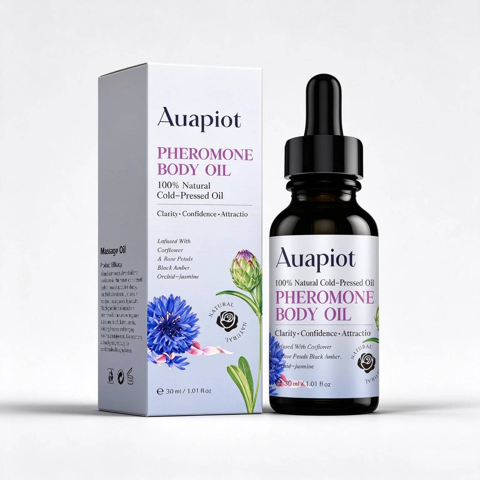 Pheromone Body Oil with Ylang Ylang & Amber – 30 ml
