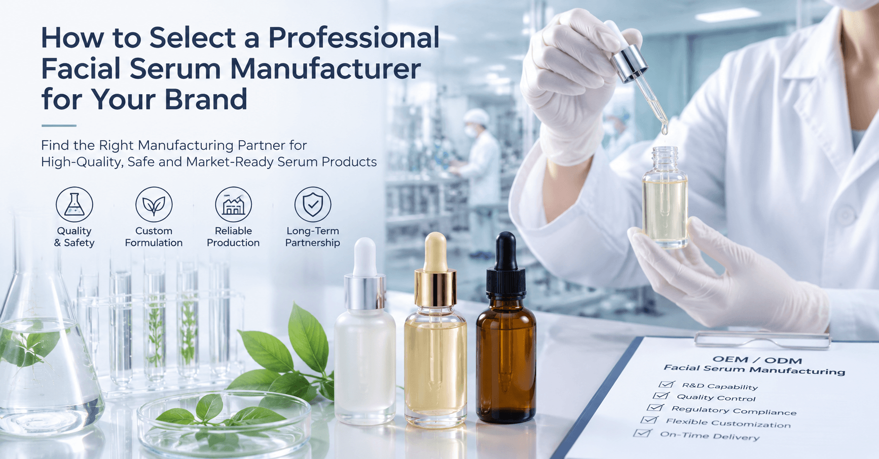 How to Select a Professional Facial Serum Manufacturer for Your Brand